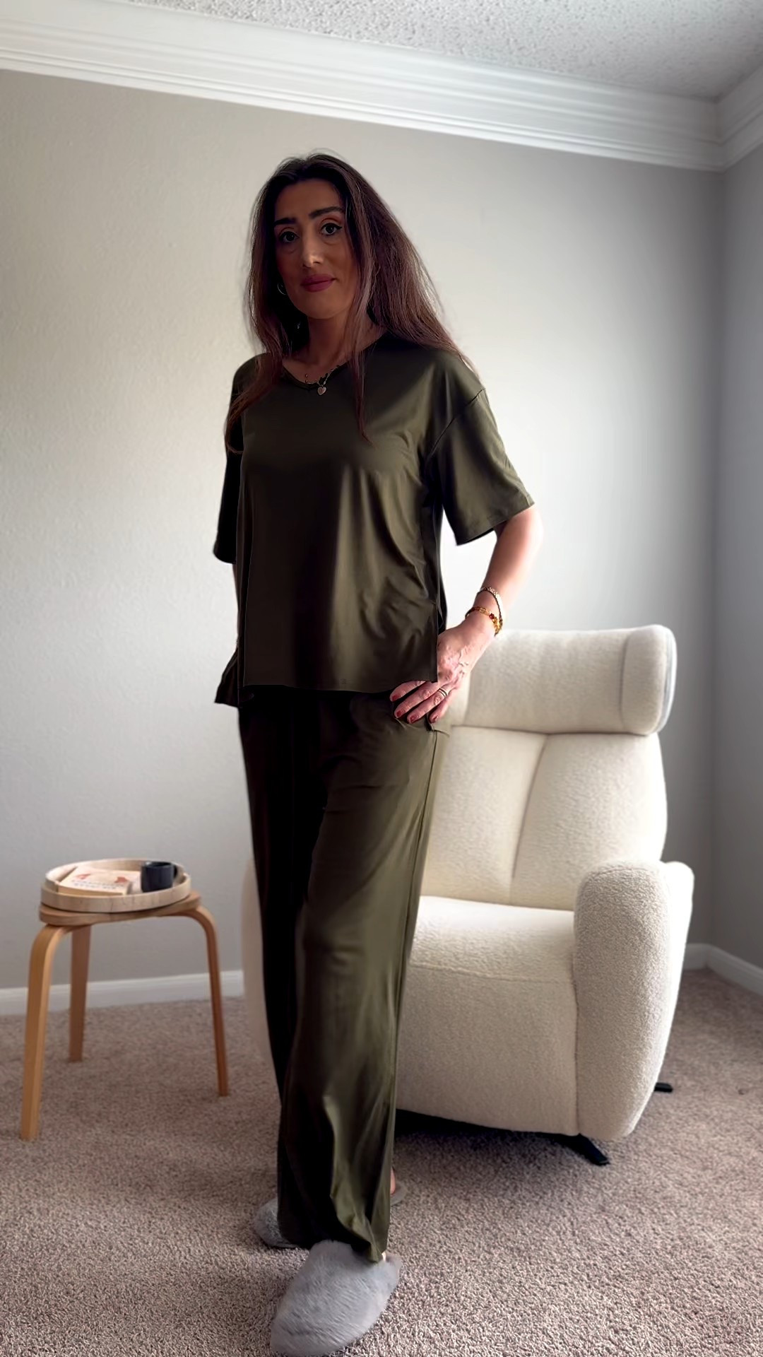 Slow mornings, warm coffee, and the coziest set I never want to take off ☕✨ @mintreus 
I’m obsessed with how buttery-soft and lightweight this PJ set feels. The relaxed fit makes it incredibly comfortable, while the olive tone gives it a stylish, elevated look. It drapes beautifully without clinging and feels breathable enough to wear all day.#amazonfinds #amazonfashion #founditonamazon #ltksalealert #ltkstyletip

#LTKSaleAlert #LTKgrwm #LTKootd