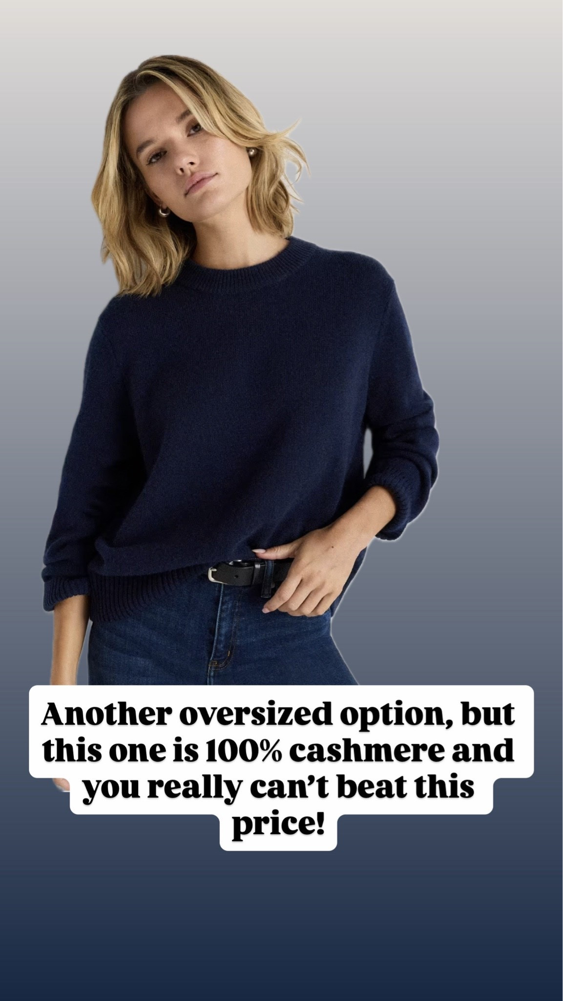 Another oversized option but 100% cashmere and you cant beat this price.

#LTKootd #LTKgrwm #LTKSeasonal