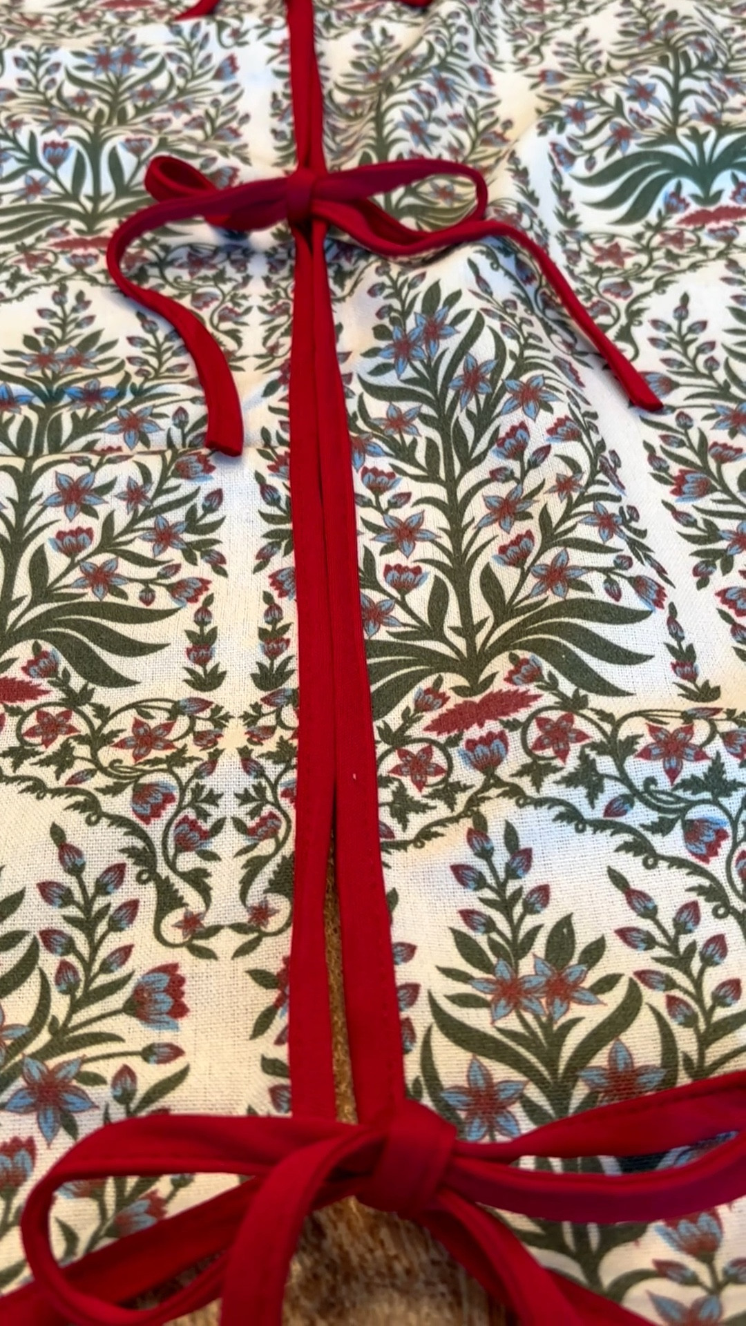 Cotton block print tree skirts for $20.. YES PLEASE 

#LTKGiftGuide #LTKHoliday #LTKHome