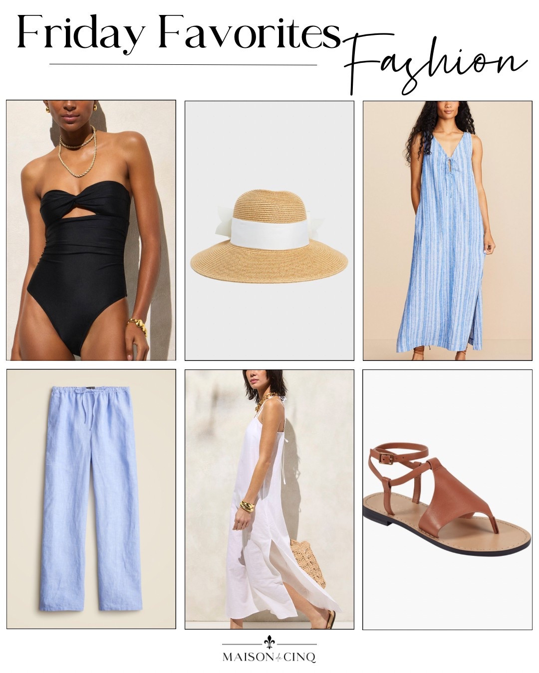 This week on Friday Favorites we’re talking summer favorites like flattering swimsuits, the chicest coverup, summer sandals, linen pants and more!

Summer fashion, summer outfit, summer dress, linen dress, sun hat, straw hat, 

#LTKSeasonal #LTKOver40 #LTKFindsUnder50