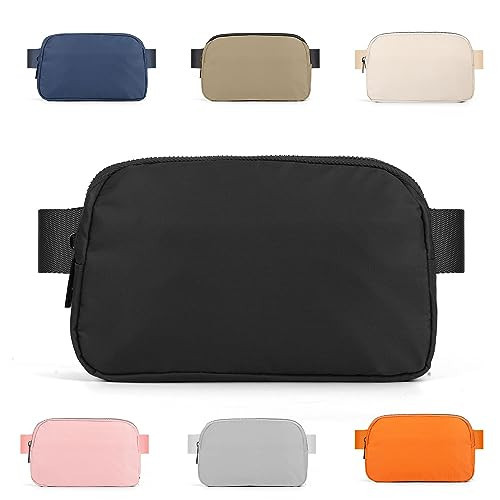 ZPN Mini Fanny Pack Black Belt Bag for Women and Men, Fashionable Waterproof Waist Pack with Adjustable Strap for Traveling, Hiking, Jogging, Cycling. | Amazon (US)