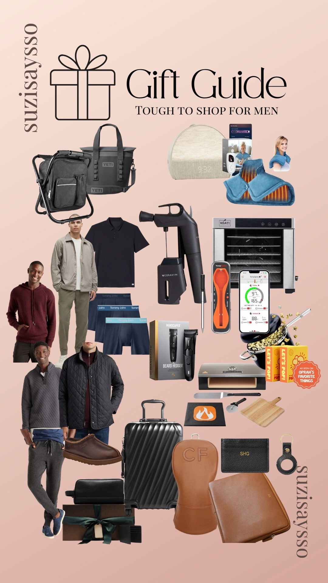 Gift ideas for the impossible to shop for men 🤍 Sharing all my go-to gifts for husbands, dads, brothers, teen boys, and the guy who swears he “doesn’t need anything.” These are the bestselling men’s gifts every year—comfortable basics, travel must-haves, tech upgrades, grooming essentials, and the practical things they’ll actually use daily. Perfect for holiday gifting, stocking stuffers, and last-minute ideas.

Shop men’s jackets, lounge sets, slippers, travel bags, personalized leather goods, kitchen gadgets, beard trimmers, boxers, cool-tech grilling tools, and more holiday gifts for him.

🤍 Everything linked for easy shopping!

#LTKGiftGuide #LTKMens #LTKCyberWeek