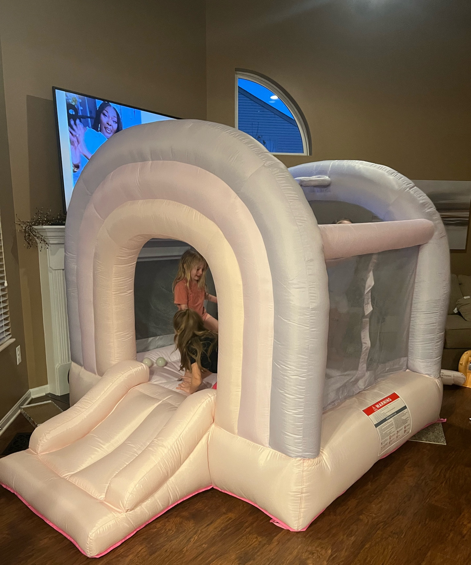Pastel pink & purple birthday bounce house under $400 with slide, plastic balls, and hoop! Comes with a carrying bag too. Great for kids ages one to seven!

#LTKkids #LTKGiftGuide #LTKfamily