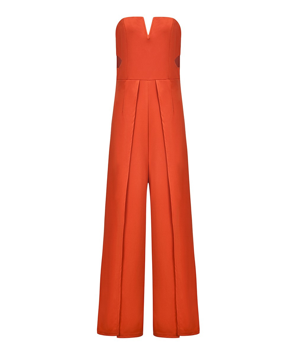 Yokodea Women's Jumpsuits Orange - Orange Jumpsuit - Juniors | Zulily