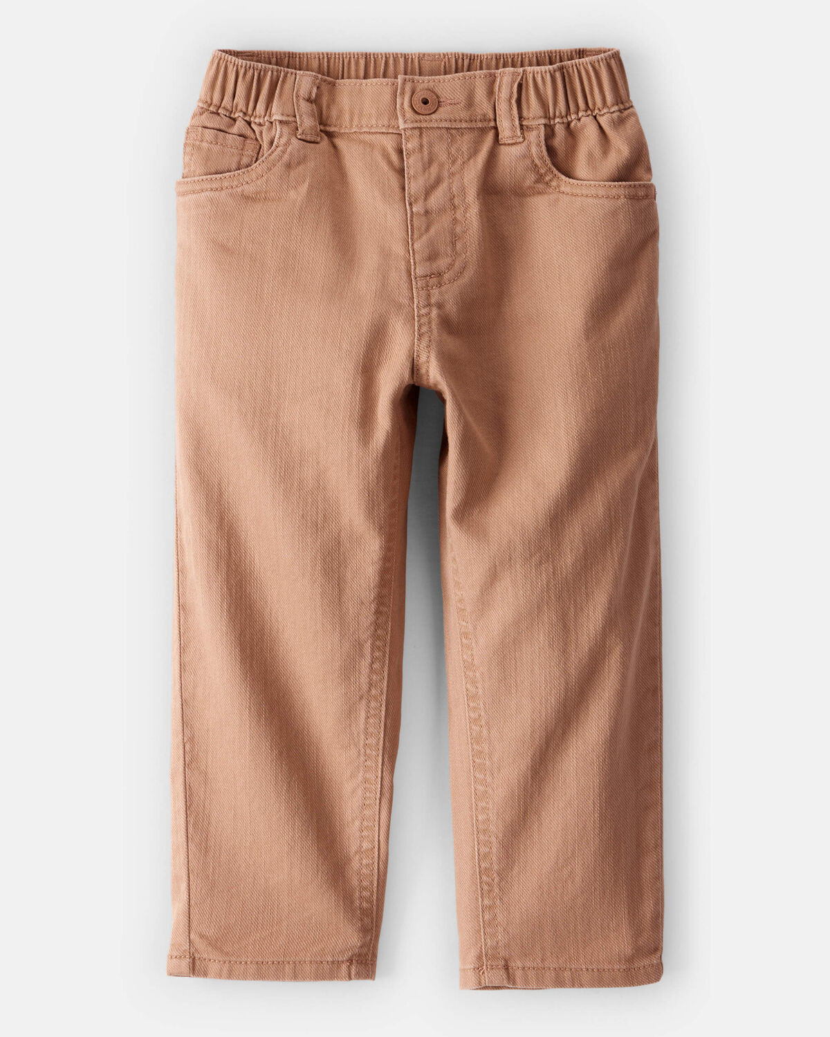 Toddler Boy  Tapered 100% Cotton Twill Pants - Tan | Carter's Inc