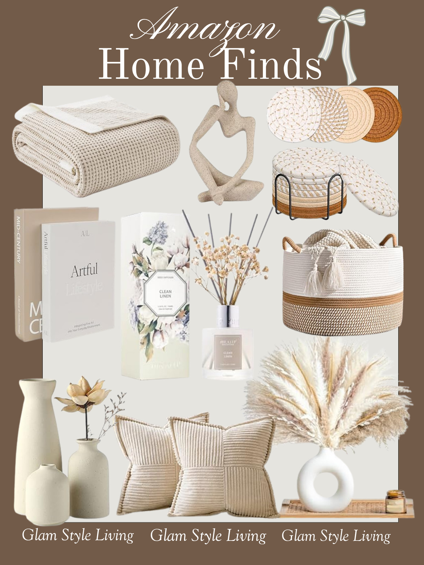 Amazon fall home finds! Amazon, Amazon home decor, home decor,  modern decor, pillows, vases, candles, basket, books, coasters, modern home, looks for less 

 

 #LTKSeasonal #LTKHome #LTKStyleTip