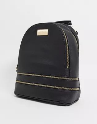 River Island double zip backpack in black | ASOS (Global)