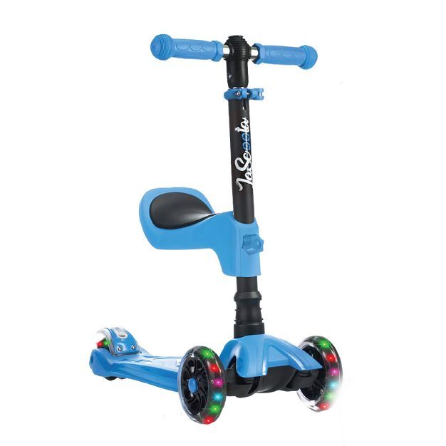 LaScoota Toddler Girl and Boy Kids Adjustable Kick Scooter with Light Up Wheels and Removable Sea... | Target