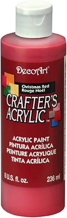 DecoArt DCA20-9 Crafters Acrylic, 8-Ounce, Christmas Red | Amazon (US)