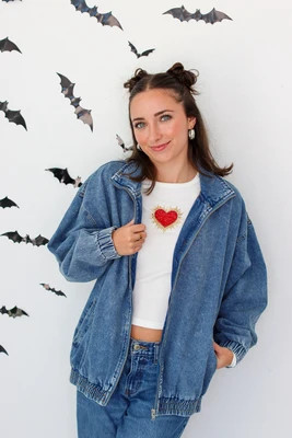 Vampire Boyfriend Denim Jacket | Lash Next Door