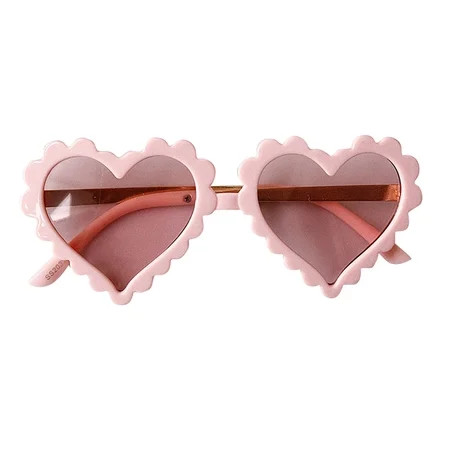 Gecorid Kids Heart Shaped Sunglasses Anti-UV Beach Photography Eyewear | Walmart (US)