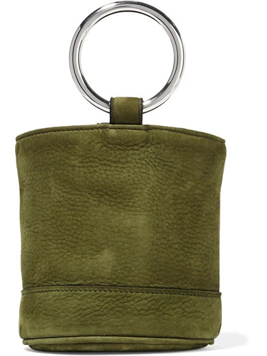 Simon Miller - Bonsai 15 Nubuck Bucket Bag - Army green | NET-A-PORTER (US)