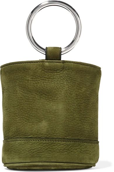 Simon Miller - Bonsai 15 Nubuck Bucket Bag - Army green | NET-A-PORTER (US)