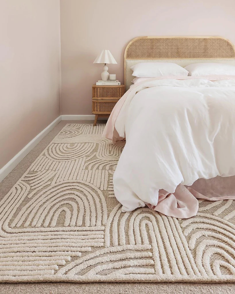 Maisie Cream and Ivory Textured Tribal Rug - Miss Amara | Miss Amara (US)