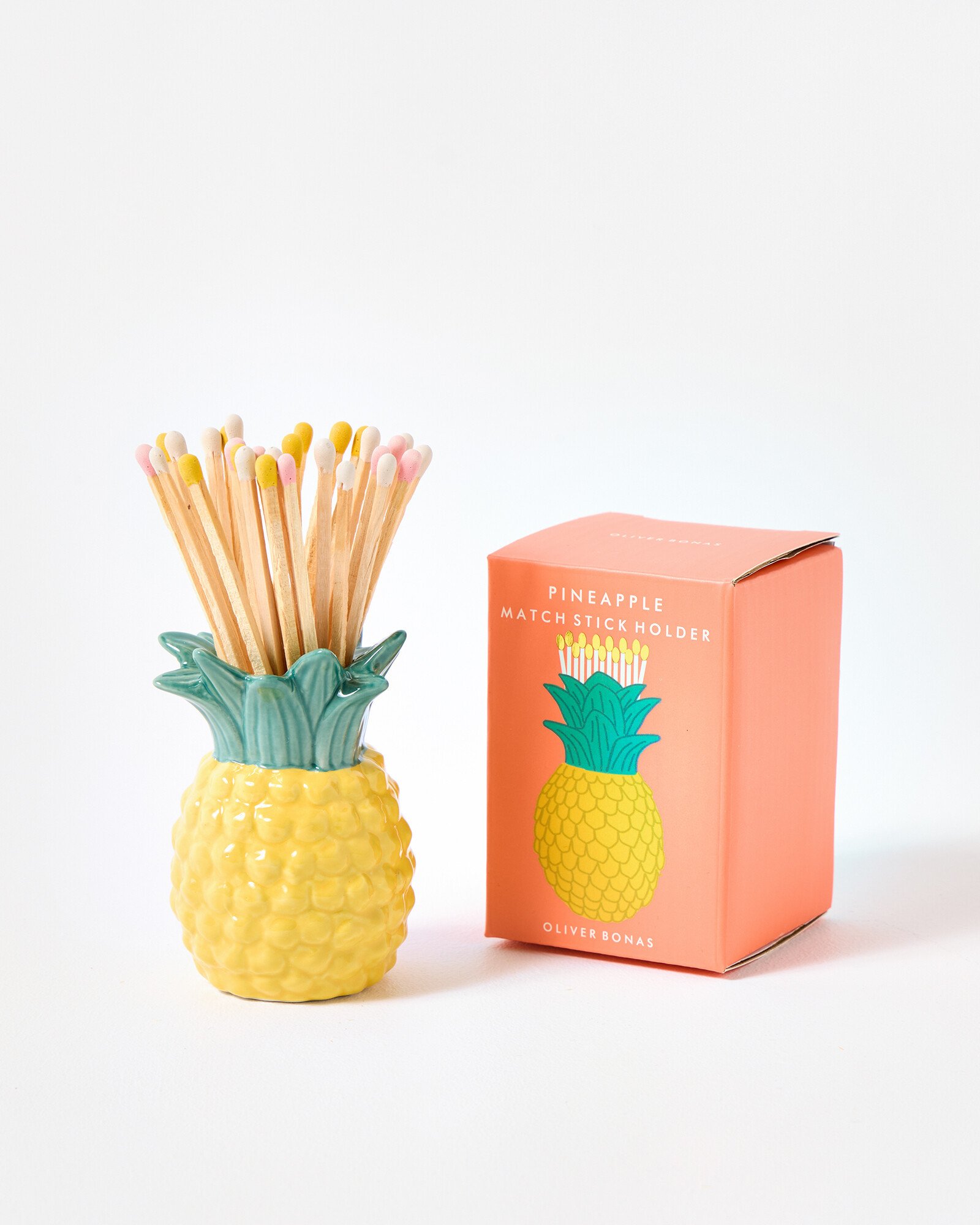 Ceramic Pineapple Match Holder | Oliver Bonas | Oliver Bonas (Global)