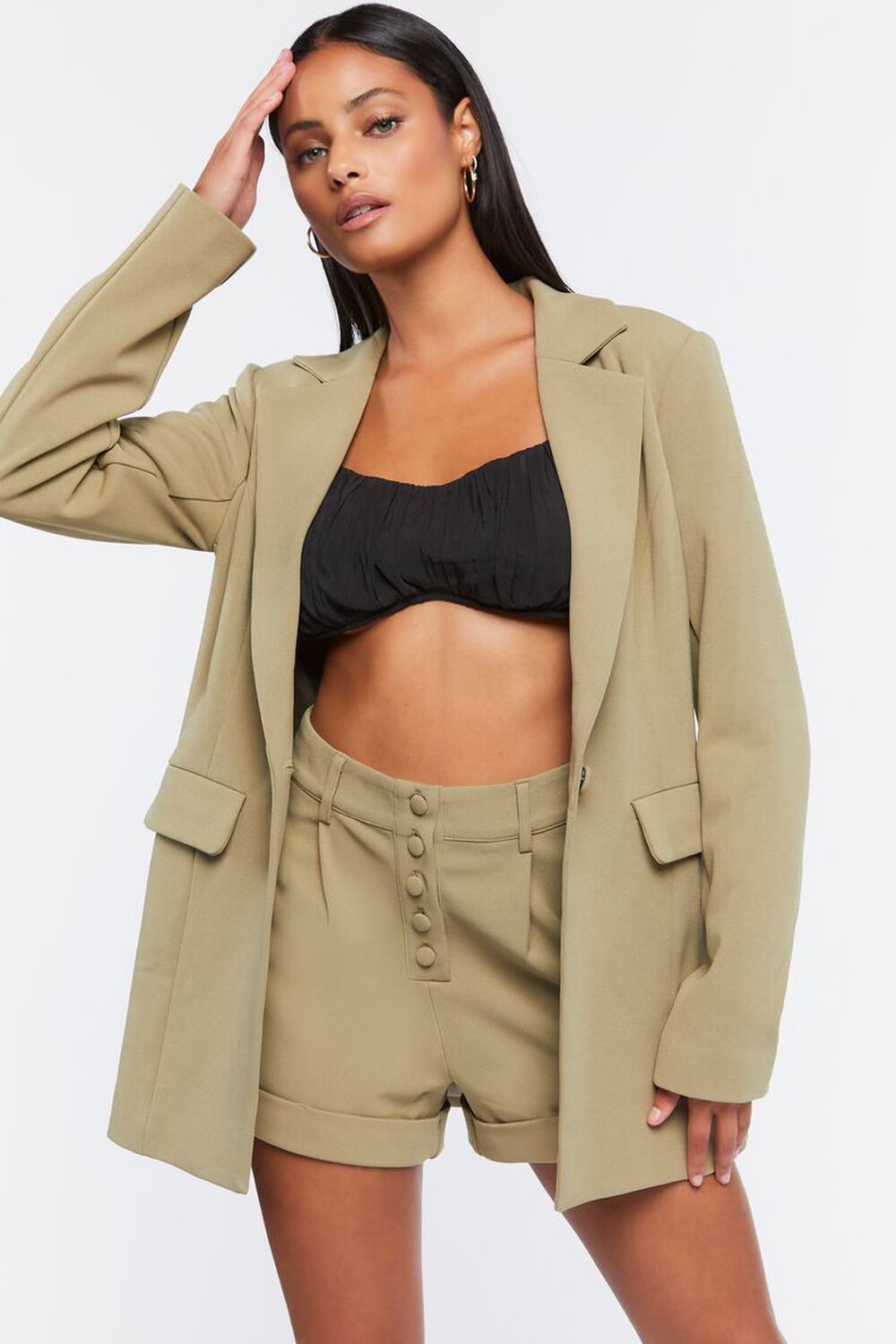 Notched Buttoned Blazer | Forever 21 (US)