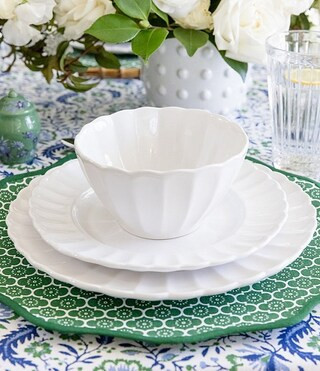 x Mrs. Southern Social Hollis Scallop Glazed Cereal Bowl | Dillards