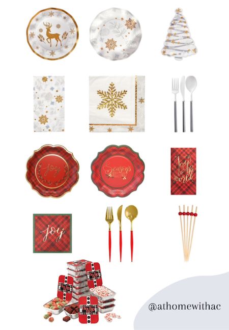 Sophistiplate Christmas holiday hosting made easy! Christmas Tablescape Amazon leftover containers! 

#LTKHoliday #LTKSeasonal #LTKhome
