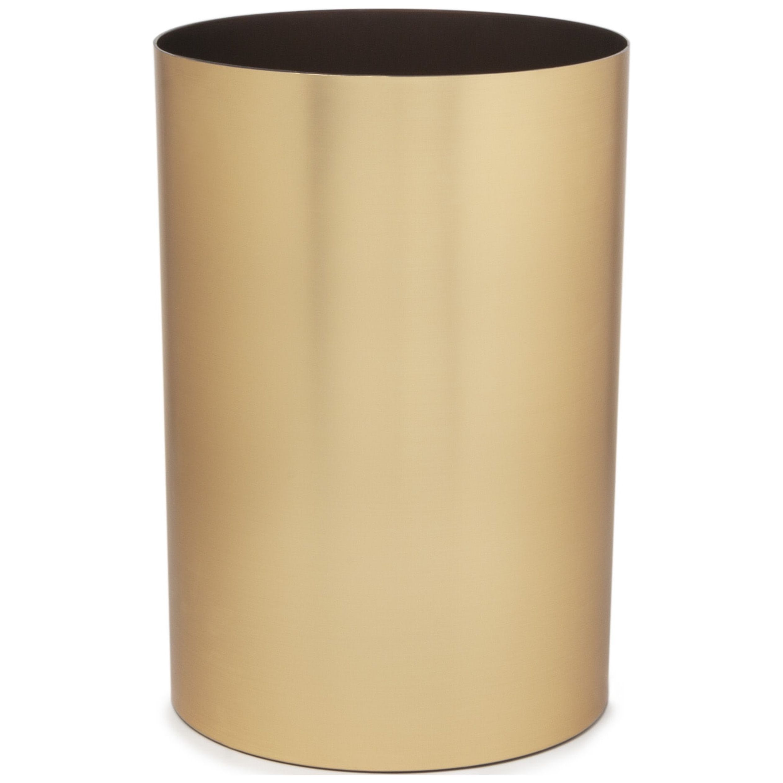 Umbra 4.5 gal Metalla Plastic Open Top Bathroom Trash Can, Matte Brass | Walmart (US)