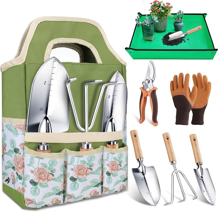 Kynup Garden Tools, Gardening Gift 7 Piece for Women, Gardening Tool Kit Ideal Hand Tool, Thicken... | Amazon (US)