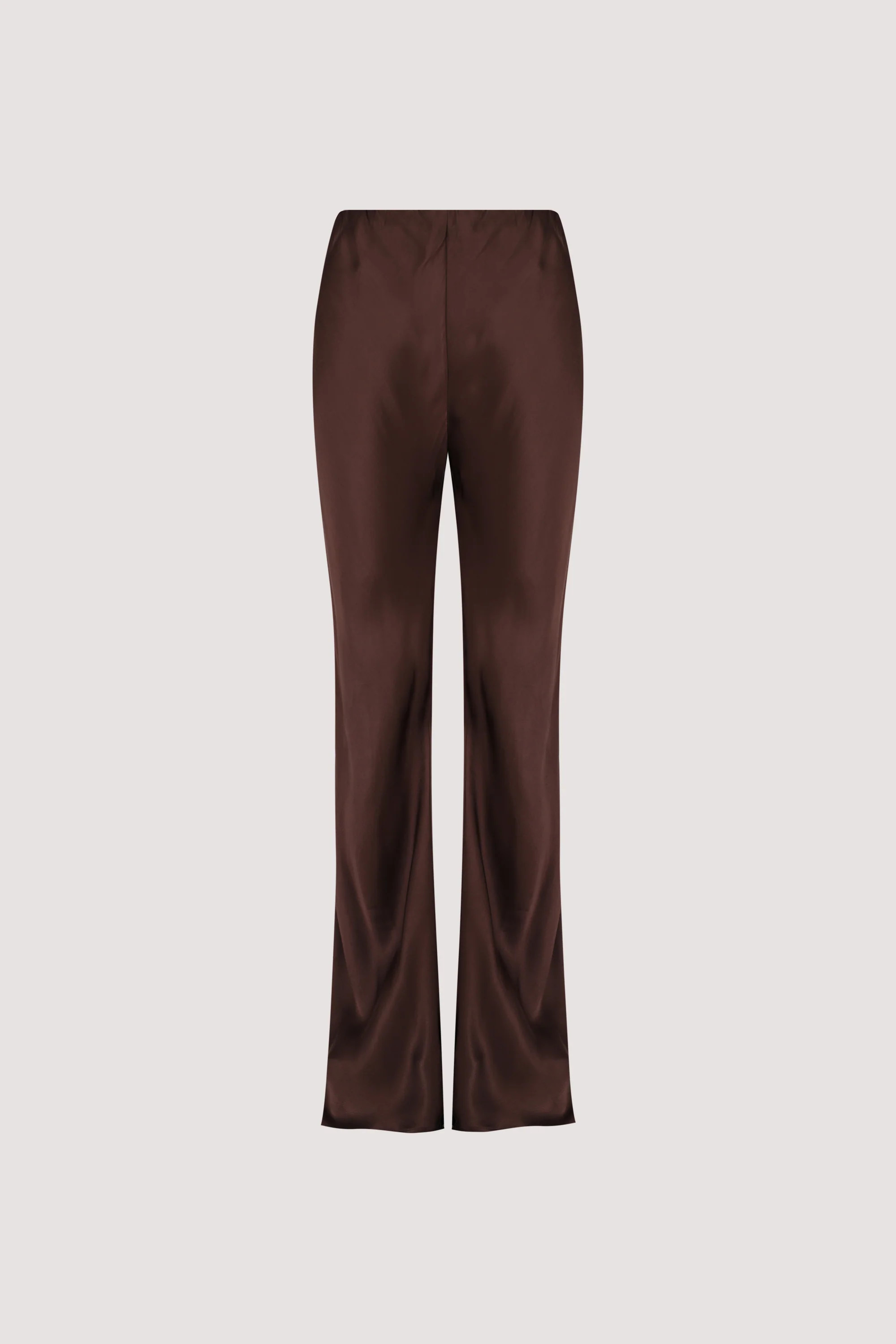 NIKKI BITTER CHOC SATIN BIAS PANT | DISSH