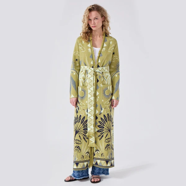 Magic Leopard Duster Green | Hayley Menzies US