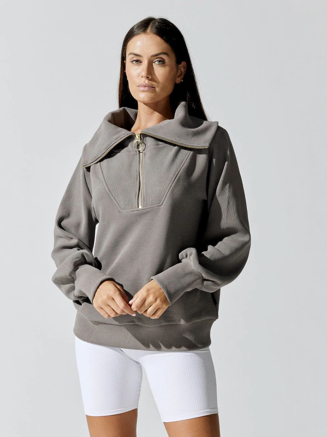 Vine Half Zip - Deep Charcoal | Carbon38