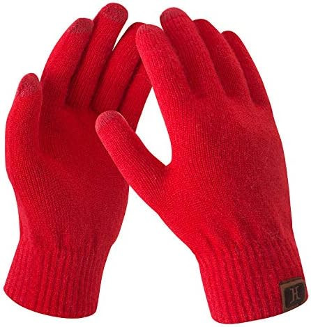 FZ FANTASTIC ZONE Women's Winter Touchscreen Wool Magic Gloves Warm Knit Fleece Lined for Women | Amazon (US)