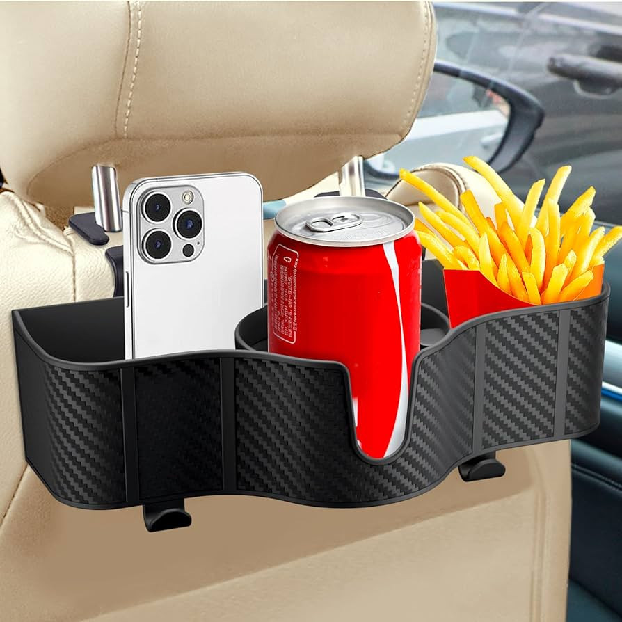 Amazon.com: OUSHASAA 3-in-1 Car Headrest Backseat Organizer with 3.7" Backseat Cup Holder for Car, Seat Back Organizer with Hooks : Baby | Amazon (US)