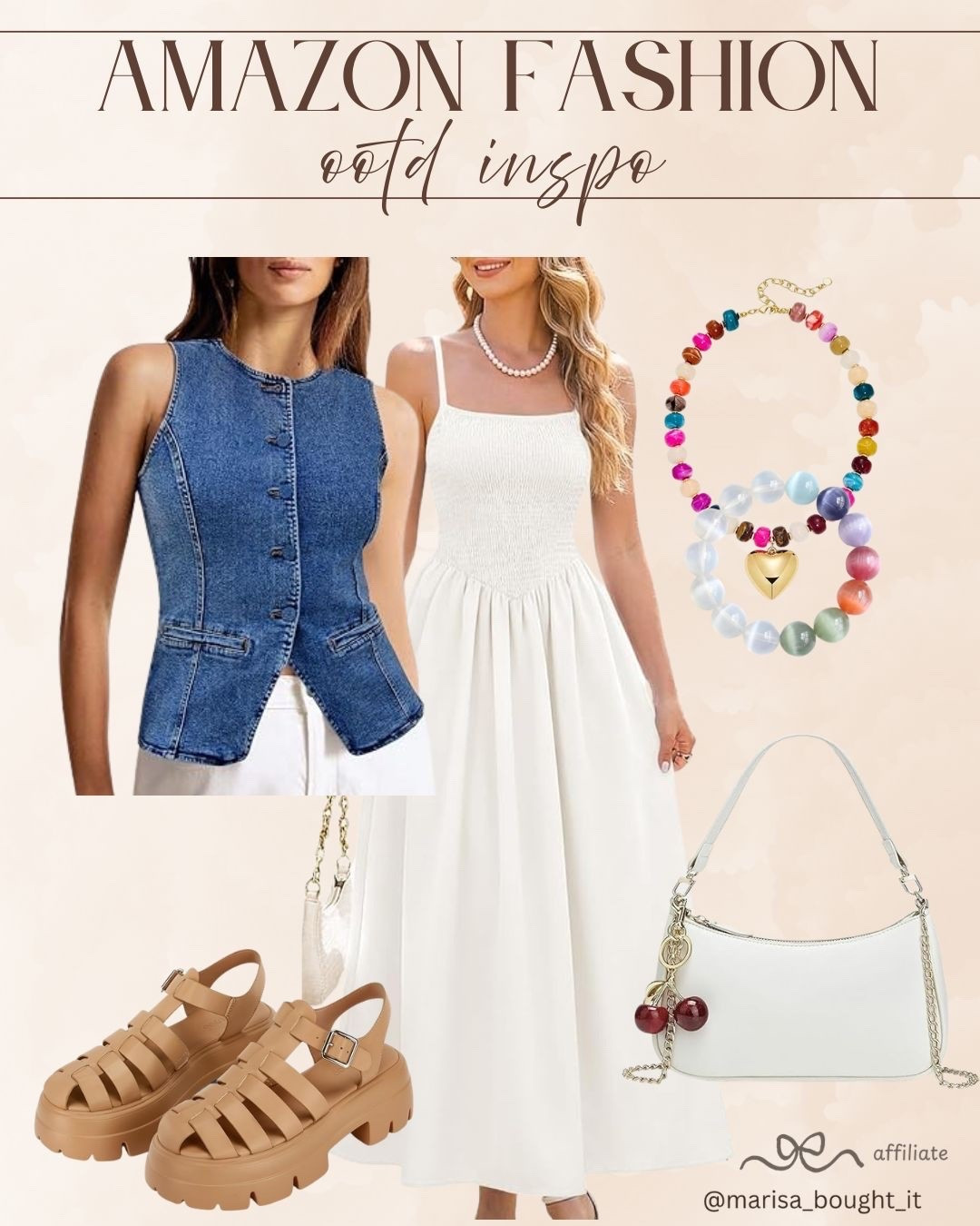 Summer fashion is all about effortless styling! ☀️

I am loving this chic combination featuring a structured denim vest and a breezy white maxi dress. It is the ultimate casual yet put-together look for a warm sunny day.

Complete the outfit with a crisp shoulder bag and comfortable platform sandals. 🤍✨

#amazonfashion #summeroutfit #ootdinspo #casualchic #denimvest #whitedress #streetstyle #summerwardrobe #affordablefashion #styleinspiration

#LTKootd #LTKSeasonal