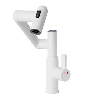 Bathroom White Sink Faucet with Spray Function and 360° Rotary | Target