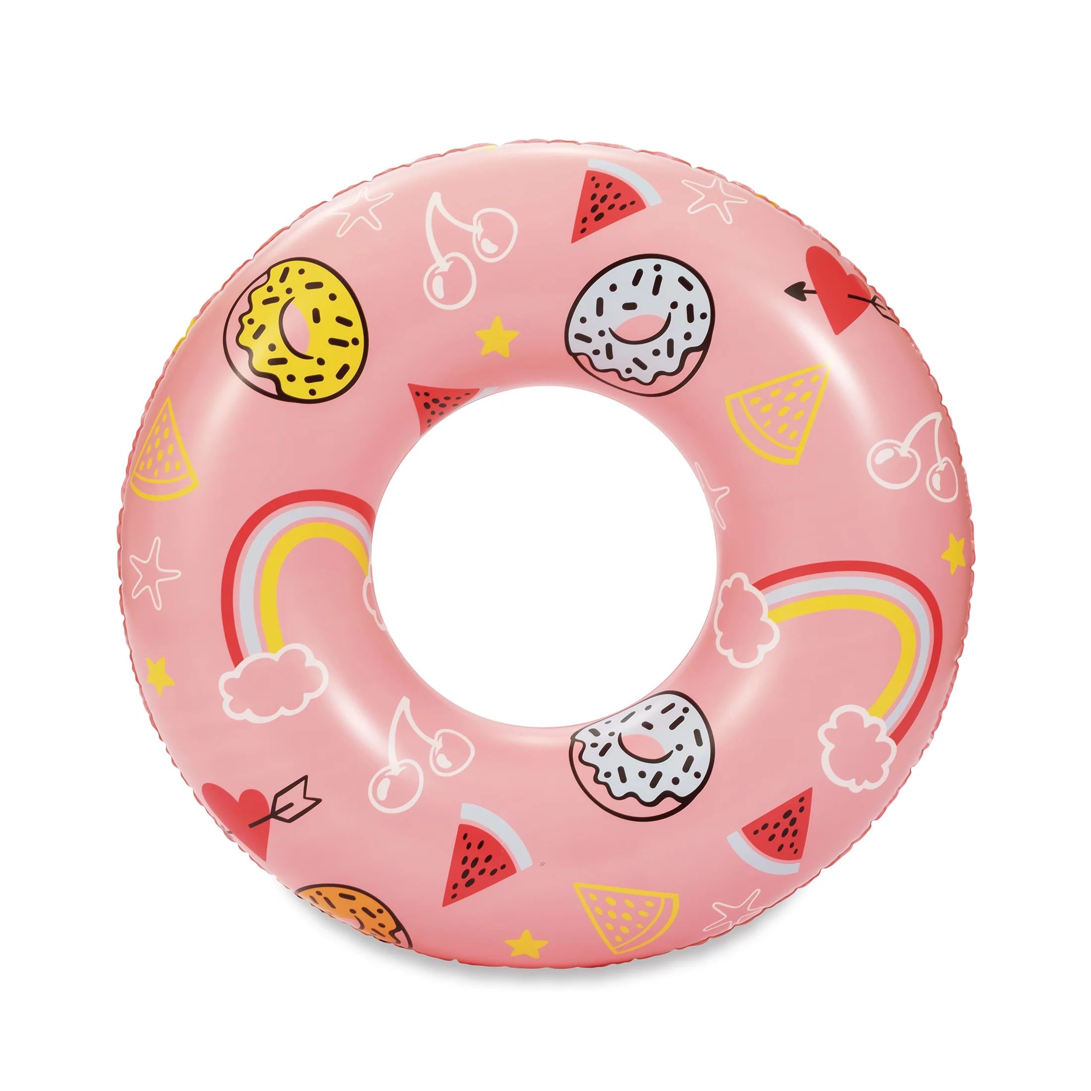 Play Day Inflatable Sweets Swim Tube Pool Float, Pink, for Kids and Adults, Unisex - Walmart.com | Walmart (US)