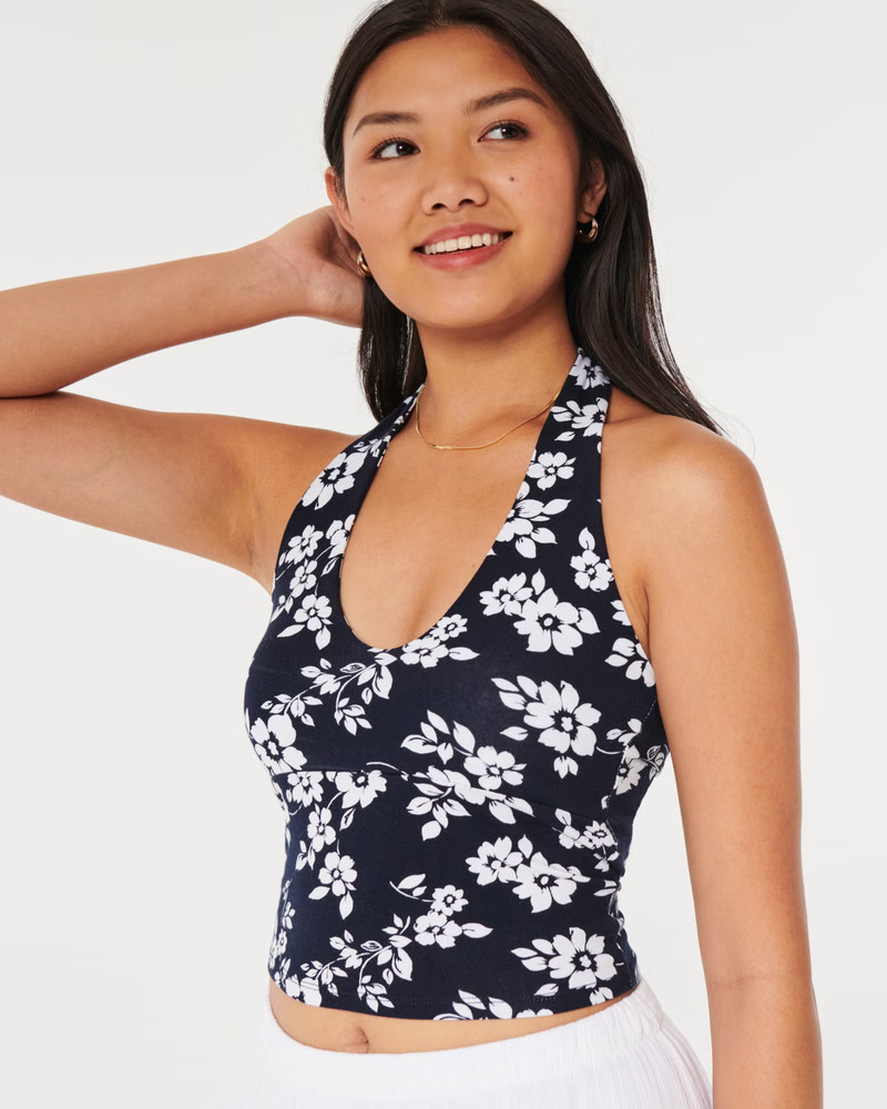 V-Neck Halter Top | Hollister (US)