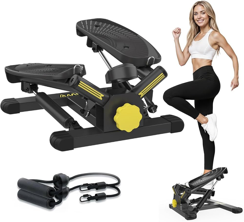 Stepper Machine with Resistance Bands, Mini Stepper with 300LBS Weight Capacity, Twist Stepper fo... | Amazon (US)