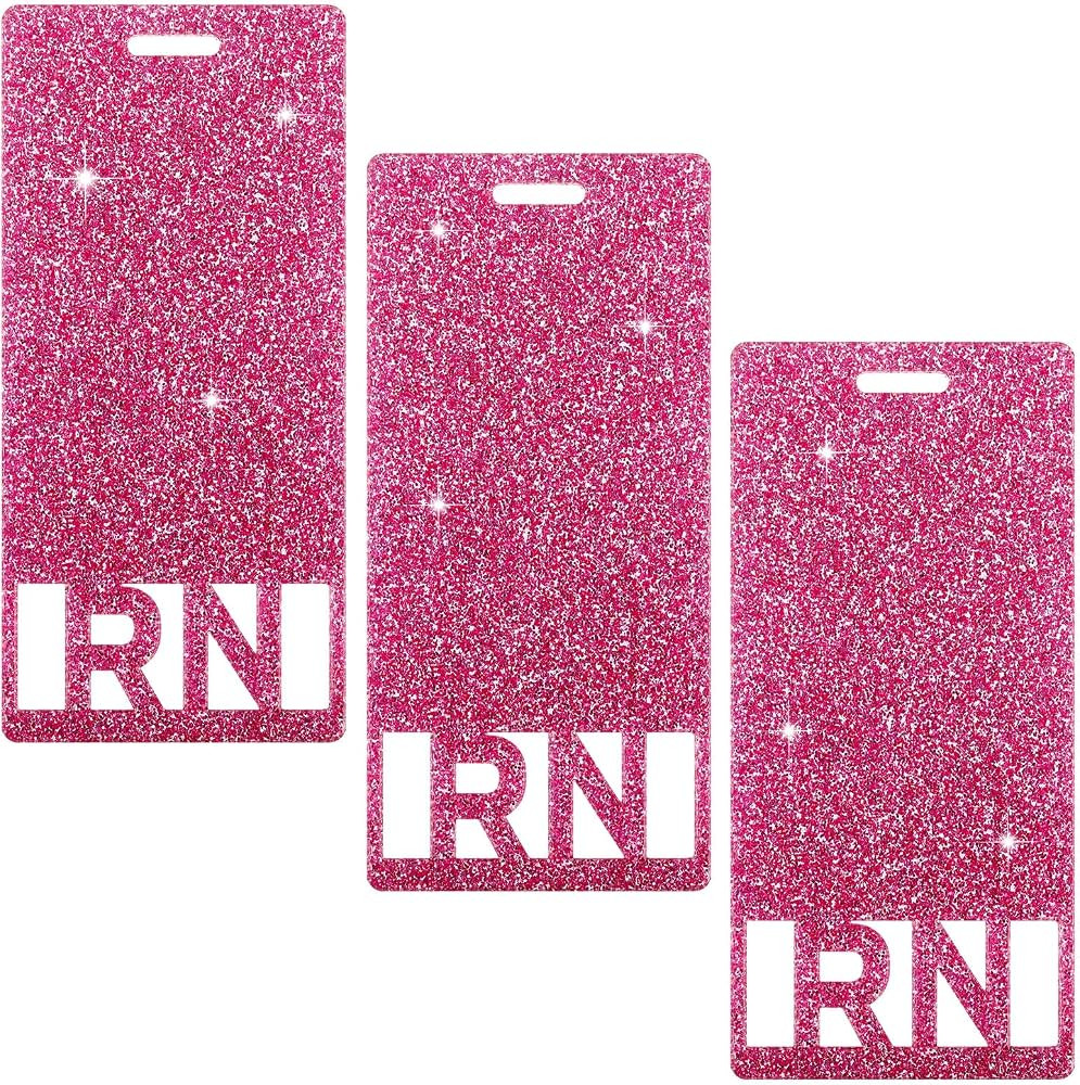 Registered Nurse RN Glitter Badge Buddy Vertical Badge Holder Registered Nurse Badge Accessories ... | Amazon (US)