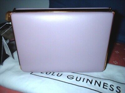 LULU GUINNESS KARLIE LILAC CLUTCH BAG SMOOTH  LEATHER &  DUST BAG NEW WITH TAGS | eBay UK