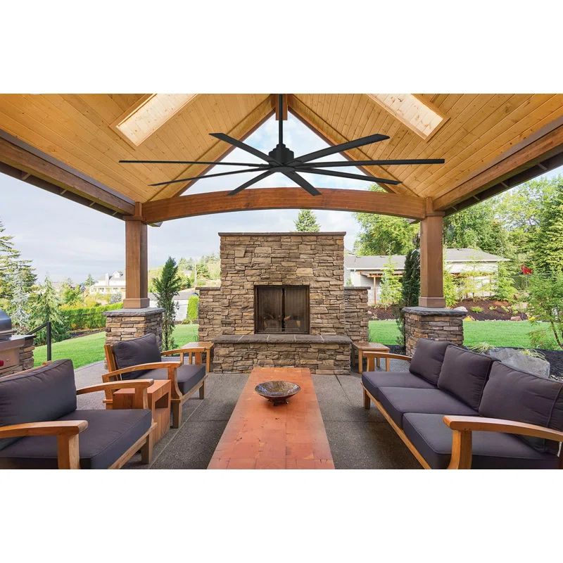 84" Xtreme 8 - Blade Outdoor Standard Ceiling Fan with Remote Control | Wayfair North America