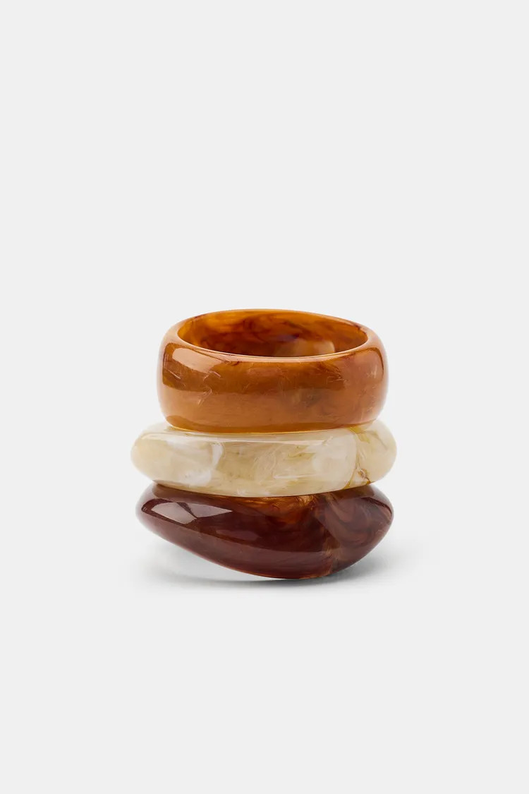 3-PACK OF RESIN BRACELETS - Multicolored - M | Zara Canada