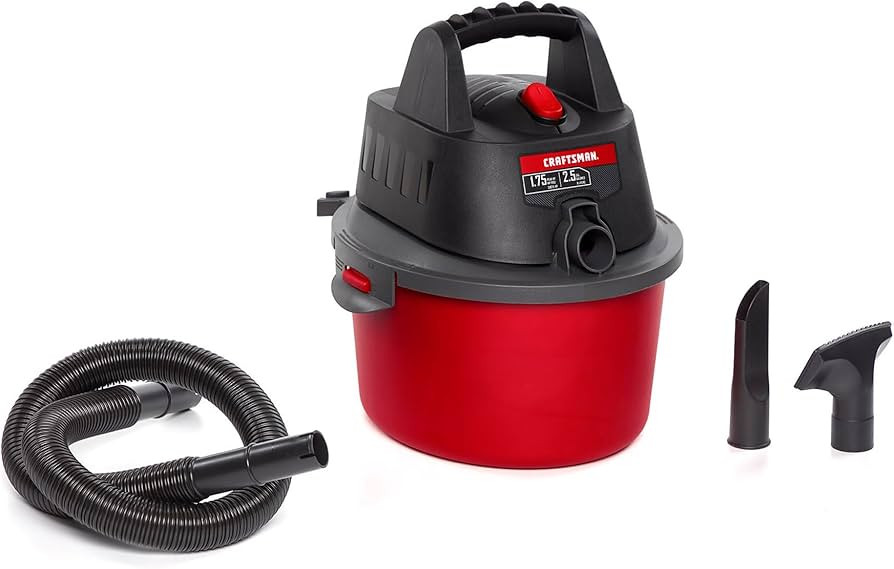 CRAFTSMAN CMXEVBE17250 2.5 Gallon 1.75 Peak HP Wet/Dry Vac, Portable Shop Vacuum with Attachments | Amazon (US)