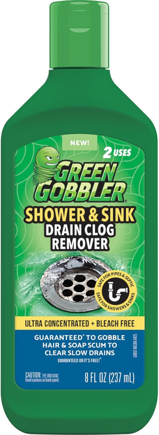 Green Gobbler Ultra Concentrated Drain Clog Remover & Cleaner | Powerful Hair, Grease & Soap Diss... | Amazon (US)
