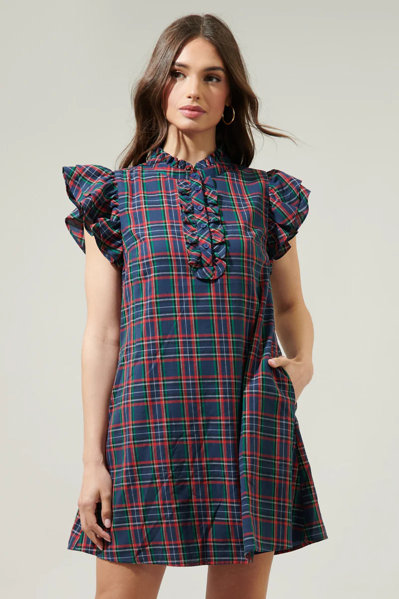 Chapman Plaid Shift Dress | Sugarlips