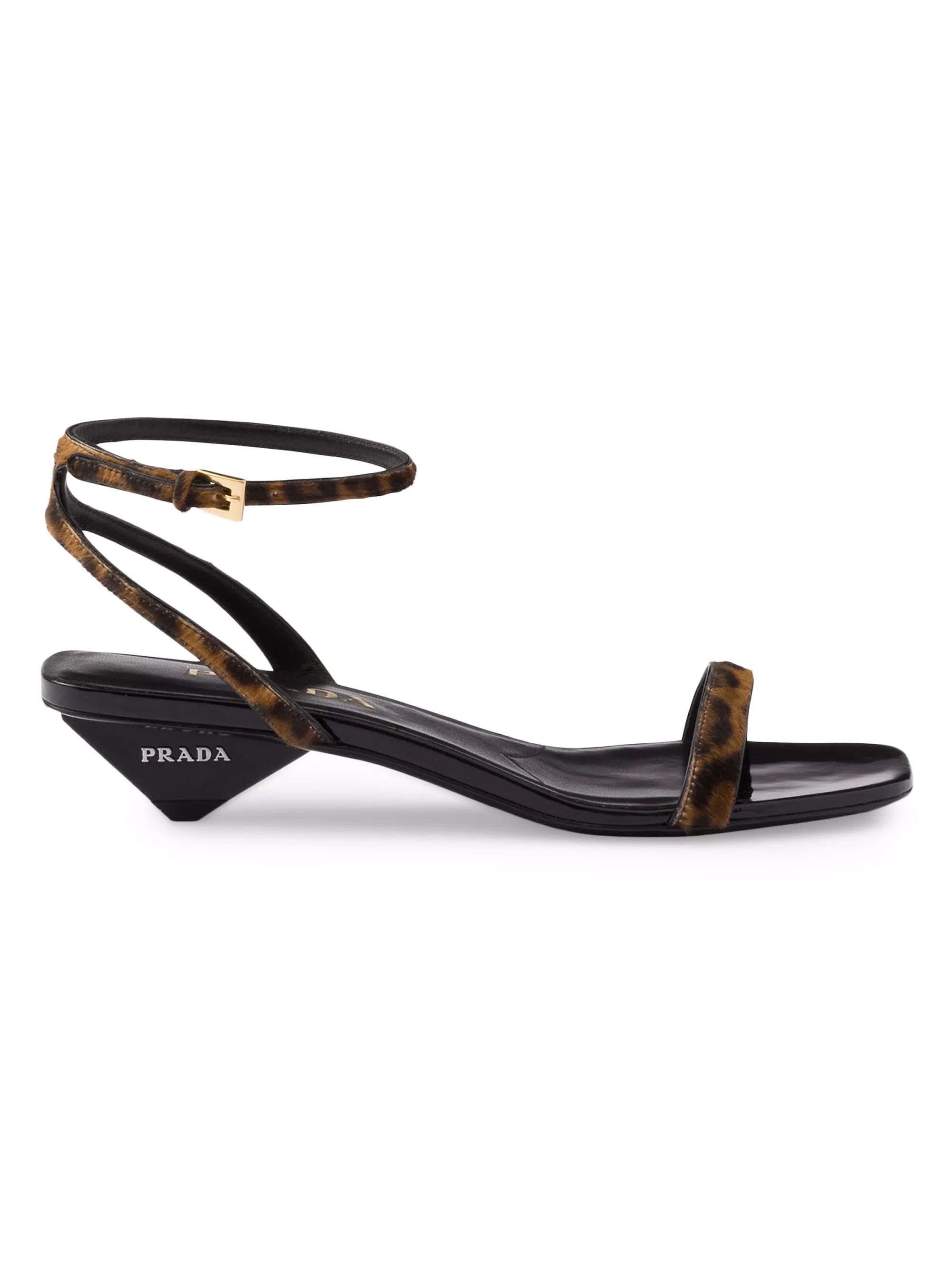 PradaPrinted Leather Sandals | Saks Fifth Avenue