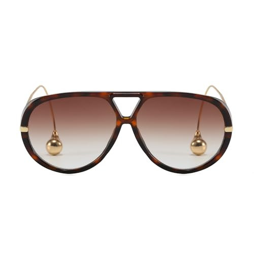 BOBUXLIIN Oversized Womens Aviator Sunglasses Retro Big Large Sunglasses for Women UV Protection Trendy Ladies Shades 2025 | Amazon (US)