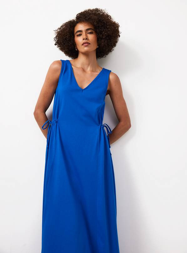 Buy Bright Blue Jersey Tie Side Midaxi Dress 6 | Midaxi | Tu | Tu Clothing