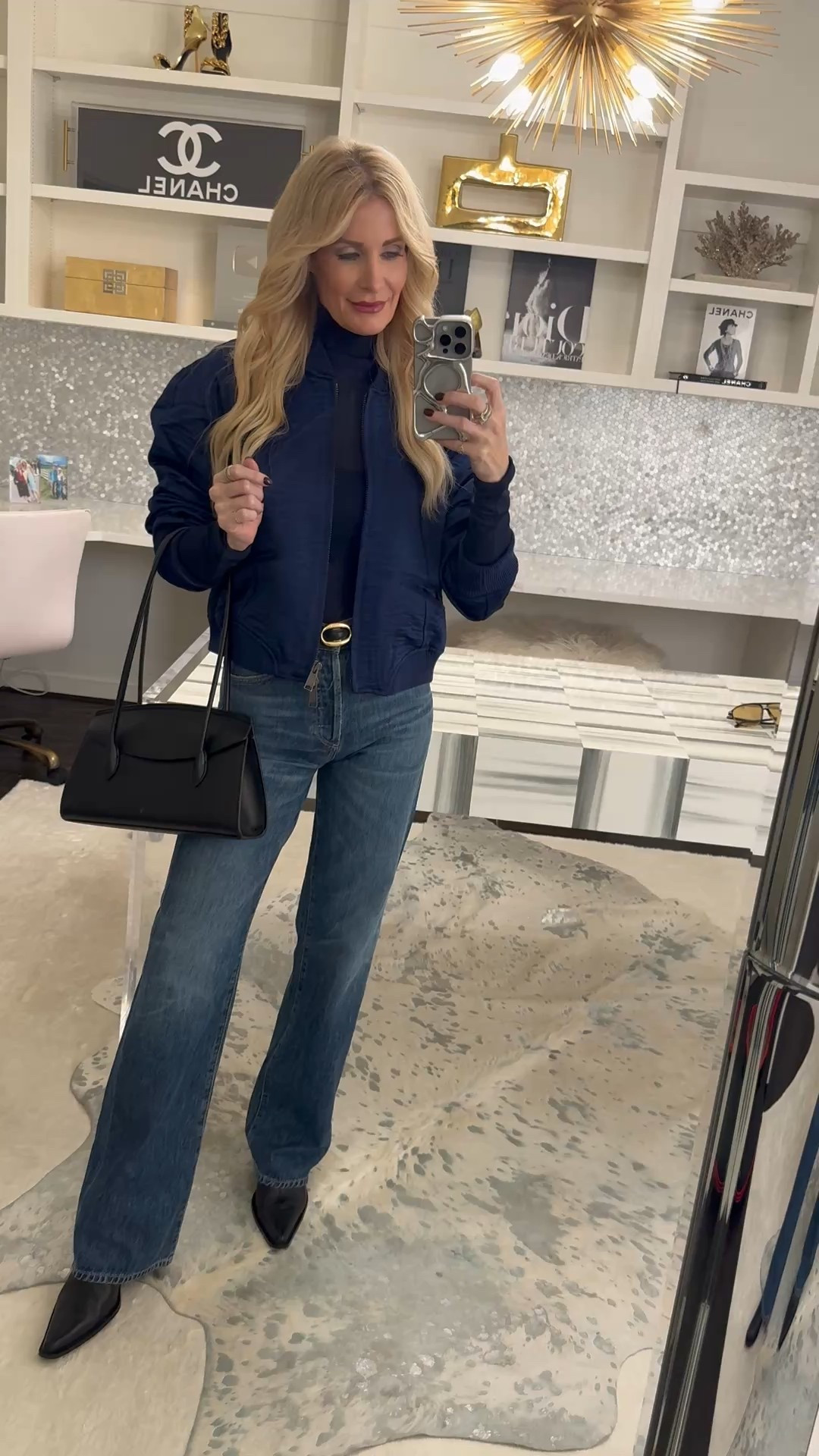 Loving this stunning blue bomber jacket by Free People! It looks perfect paired with these high waisted wide leg jeans! 

Both pieces run tts, I’m wearing a size 24 in the jeans and a size XS in the jacket. 



#LTKootd #LTKgrwm #LTKOver40