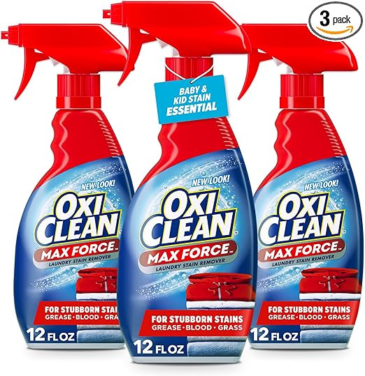 OxiClean Max Force Laundry Stain Remover Spray, Newborn & Baby Essentials, Stain Treater, 12 fl o... | Amazon (US)