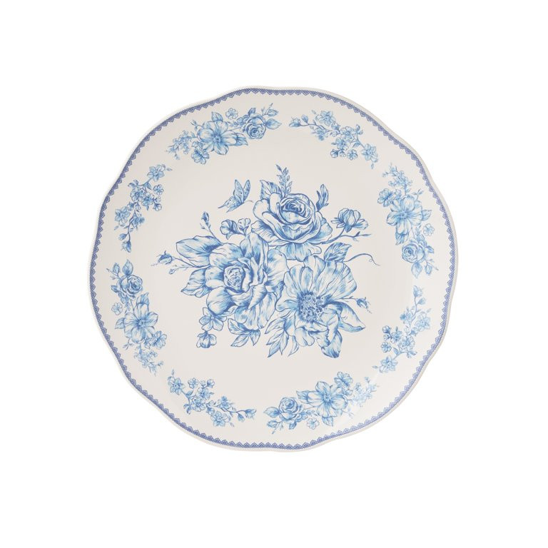 The Pioneer Woman Agatha Blue 12-Piece Stoneware Dinnerware Set | Walmart (US)