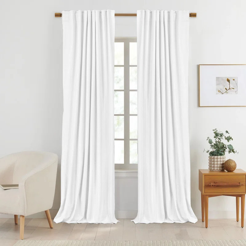 Graciella Thermal Insulated Faux Linen Max Blackout Curtains Back Tab/Rod Pocket Bedroom Drapes | Wayfair North America
