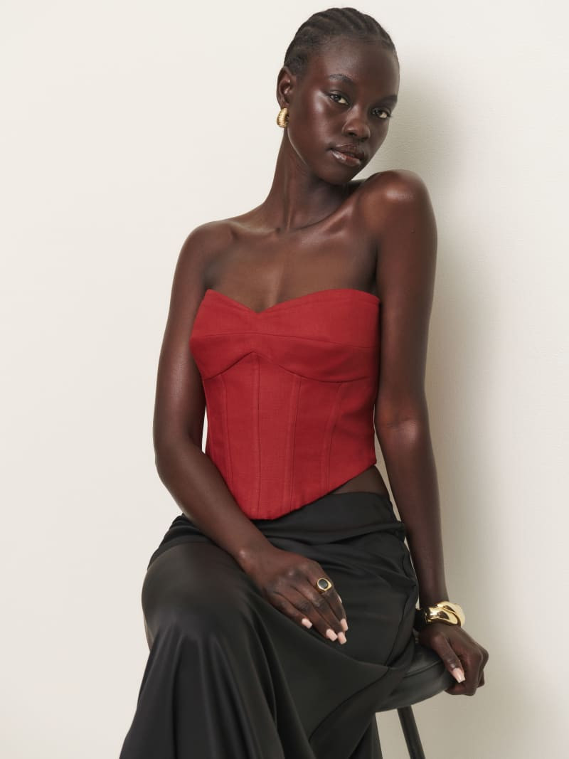 Pacie Linen Top | Reformation (Global)