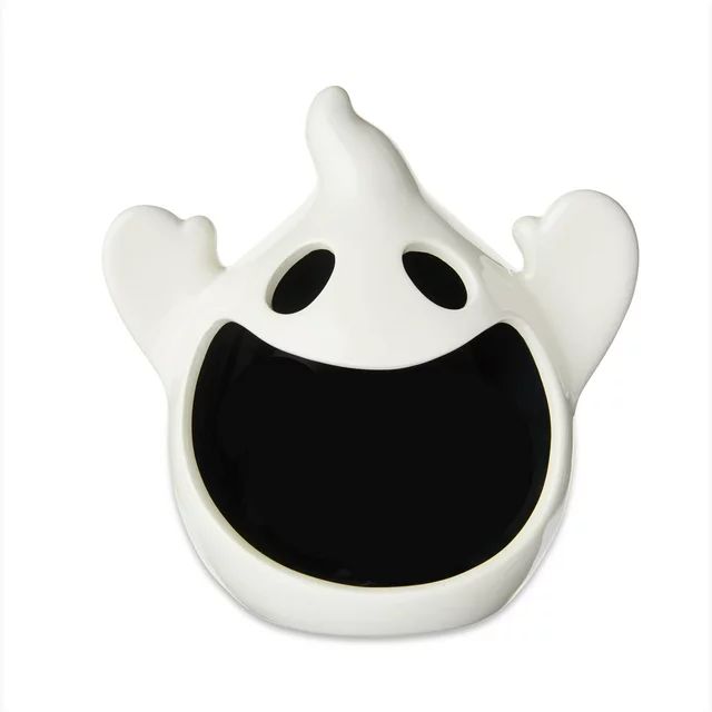 Halloween 2 Pack Ceramic Ghost Candy Bowl Tabletop Decoration, White, 5.75 in, by Way to Celebrat... | Walmart (US)